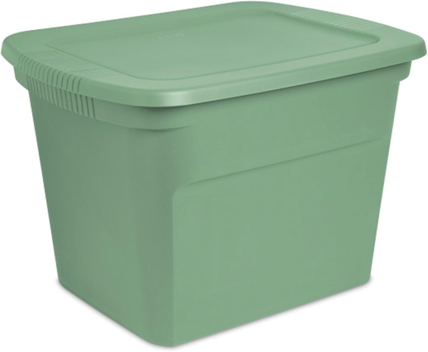 18 Gal Storage Tote, Stackable Bin with Lid, Plastic Container to