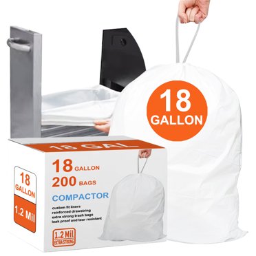 2 Packs Kirkland Signature Heavy Duty Compactor & Kitchen Trash Bags 18 Gallon 70 CT Each
