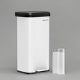 thumbnail image 1 of 18 Gallon Kitchen Trash Can, Stainless Steel Garbage Can, Recycle Bin, White, 1 of 8
