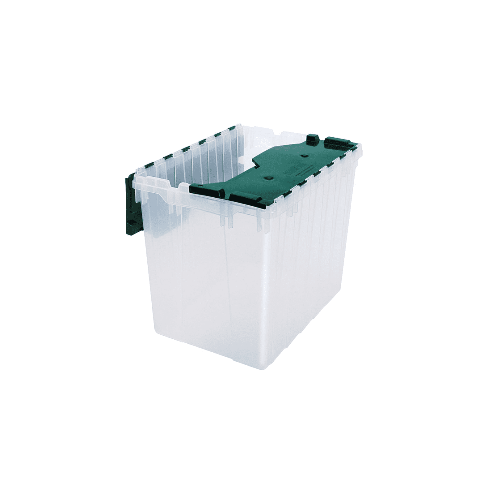 18 Gallon Plastic Stackable Storage Keepbox Tote Container with Hinged