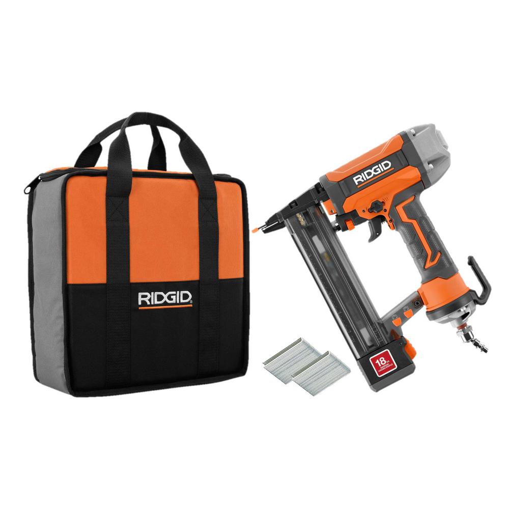 18-Gauge 1-1/2 In. Finish Stapler, Contractor's Bag And (200) Staples ...