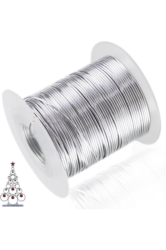18 Gauge Aluminum Craft Wire, 98 Feet Silvery Bendable Wire, Stainless Steel Craft Wire for Jewelry Making, Sculpting, DIY Crafts, and Home Decor