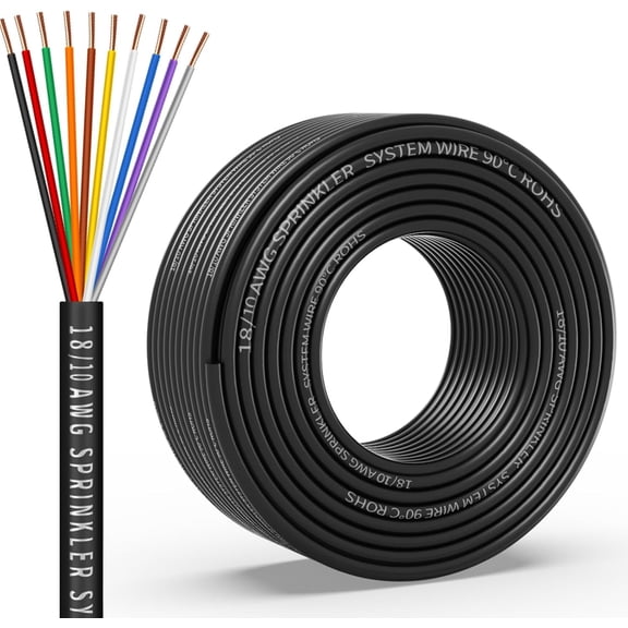 18 Gauge 10 Conductor Sprinkler System Wire 50 Ft