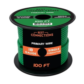18 Gauge 100 Feet Audiopipe Primary Power Wire Remote Car Audio Home (Green)