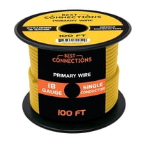 18 Gauge 100 Feet Yellow Audiopipe Car Audio Home Remote Primary Cable Wire LED