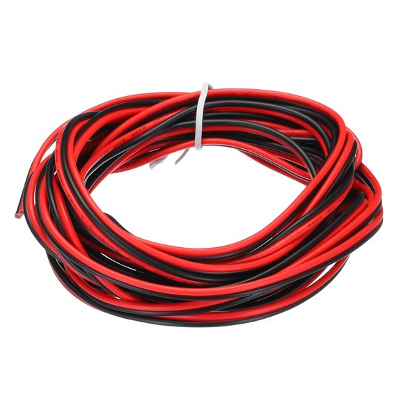 18 Gauge 2 Conductor Parallel Wire, 15Ft/4.5M Long 2.3mm Dia 300V for LED RGB Cable, Internal Wiring