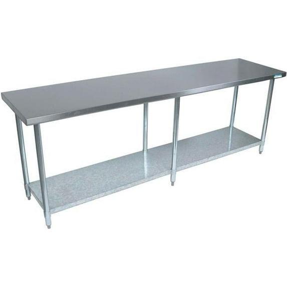 18 Gauge 430 Series Stainless Workbench with Undershelf - 84 x 18 in.