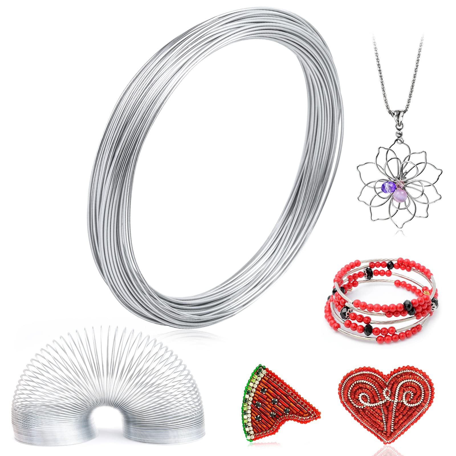 18 Gauge Aluminum Craft Wire 328FT Bendable Metal Wire for Jewelry Making Sculpting DIY Crafts Beading Floral Armature Silver 1mm Thickness