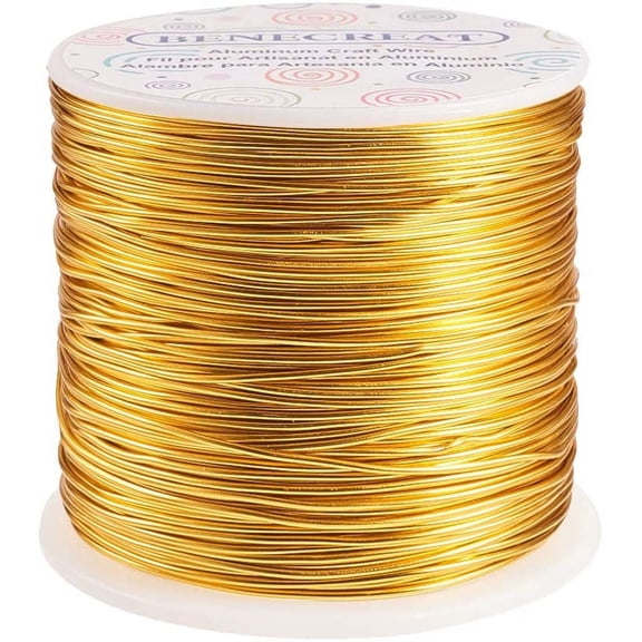 18 Gauge Aluminum Wire 492 FT Anodized Jewelry Craft Making Beading Floral Colored Aluminum Craft Wire Gold