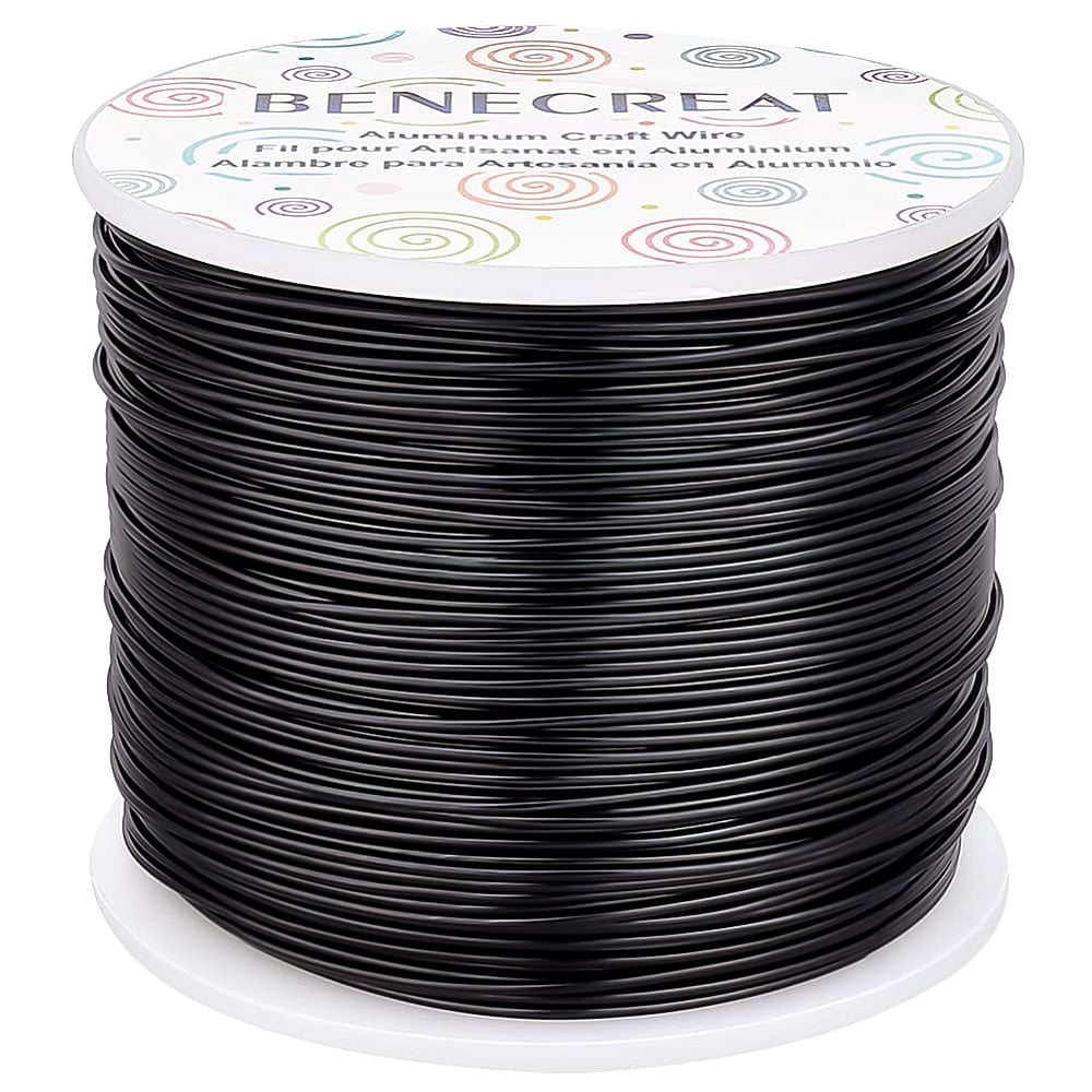 18 Gauge Aluminum Wire 492FT Anodized Black Bendable Craft Wire for Beading Jewelry Craft Making Plant Gardening Sculpting Model MakingDIY