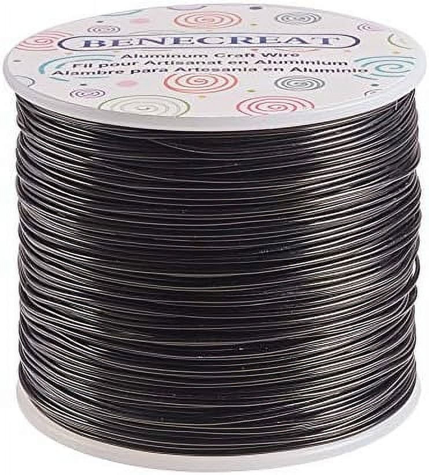 18 Gauge Aluminum Wire 492FT Anodized Black Bendable Craft Wire for Halloween Beading Jewelry Craft Making