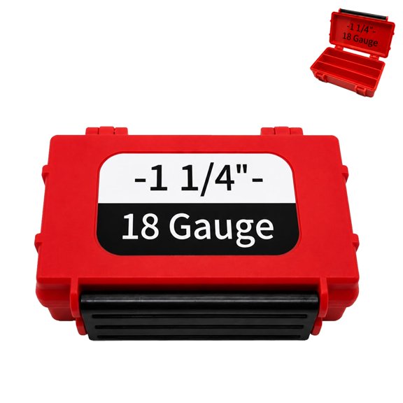 18 Gauge Brad Nail Organizer Case, Hard Shell Prevents Strip Breakage, Protective Tool Box Accessory