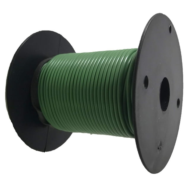 18 Gauge Green Primary Wire 100 FT Spool Made Cable