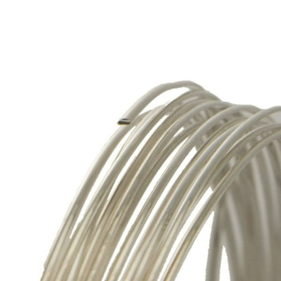18 Gauge Half Round Dead Soft .925 Sterling Silver Wire 5FT