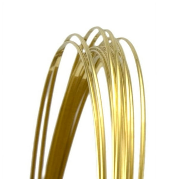 18 Gauge Half Round Half Hard Yellow Brass Wire 25FT