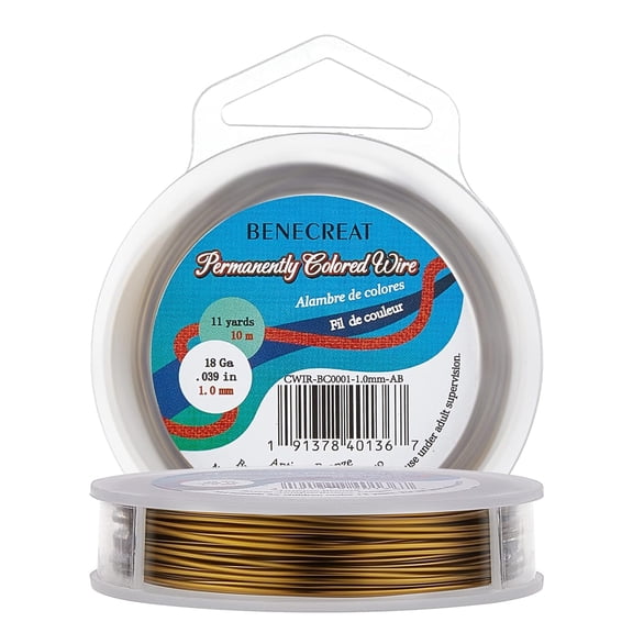 18-Gauge Jewelry Beading Wire Tarnish Resistant Antique Bronze Wire for Jewelry Craft Making 33-Feet/11-Yard DIY