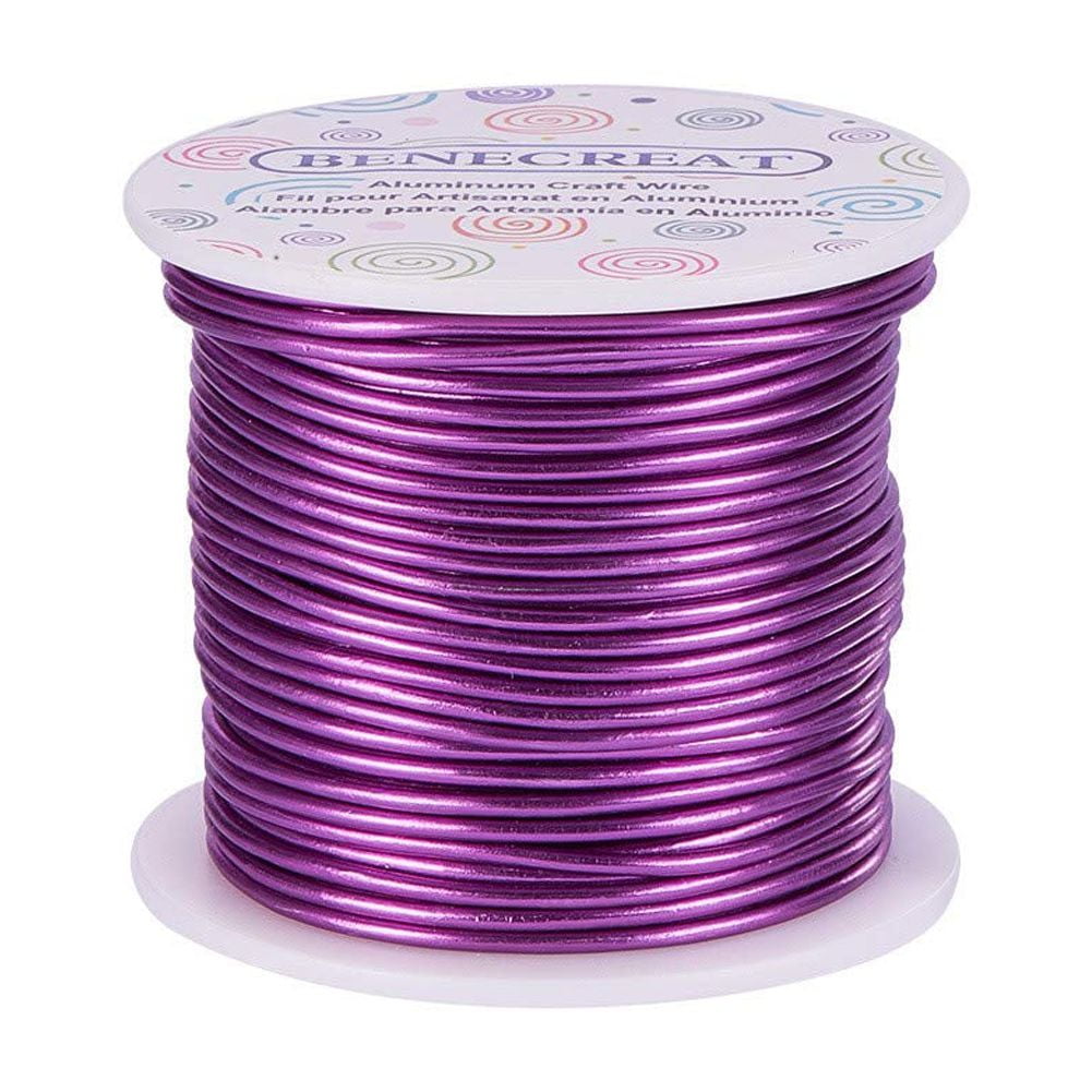 18 Gauge Jewelry Craft Aluminum Wire 492 Feet Bendable Metal Sculpting Wire for Craft Floral Model Making (Purple 1mm) Purple