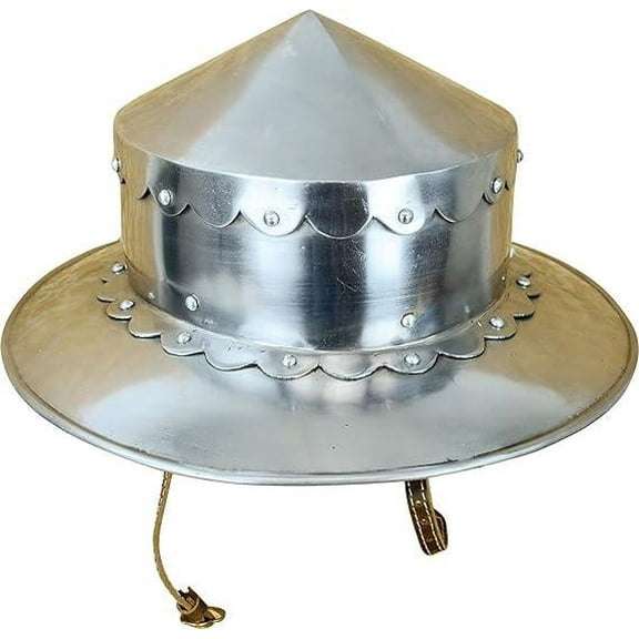 18 Gauge Medieval Armor 14th Century Conical Kettle Helmet 18 Gauge Steel Viking Helmet Knight