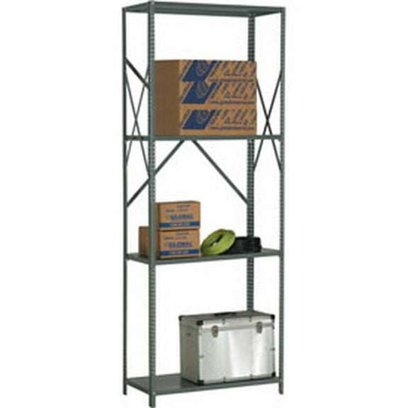 18 Gauge Open Clip Style Steel Shelving with 4 Shelf - 36 x 30 x 97 in.