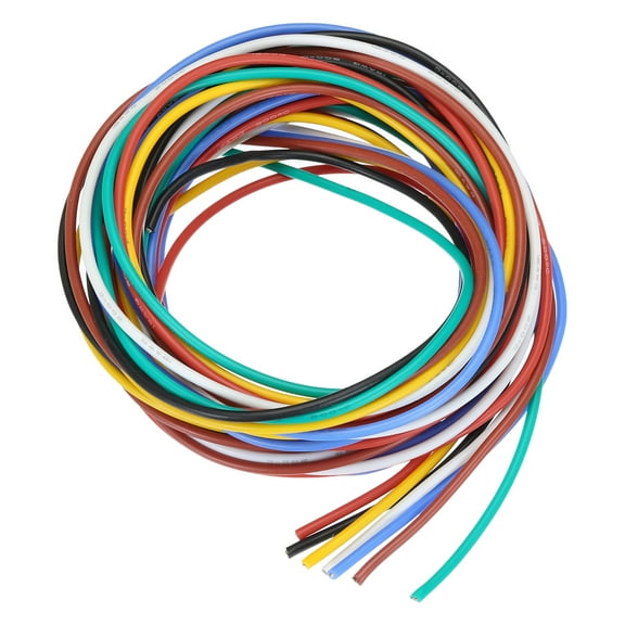 18 Gauge Hookup Wire 1.5m/5ft 18AWG Electrical Wire Spool Ul1007, 7 Color, 0.23cm Dia Model Aircraft