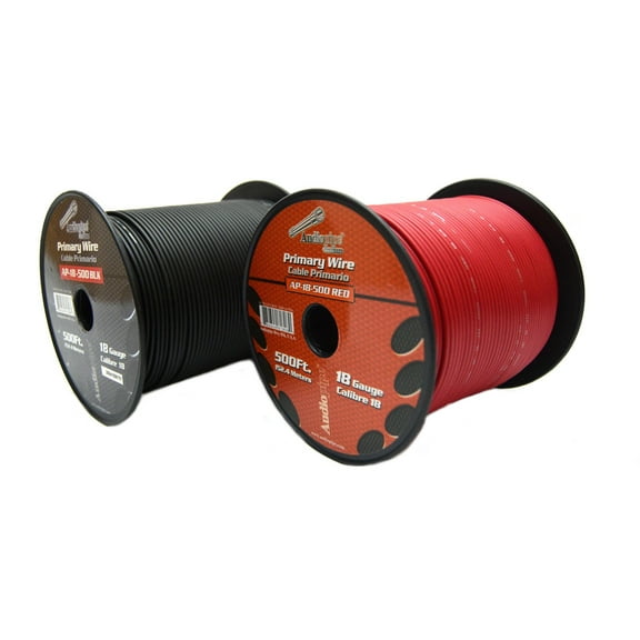 18 Gauge Red & Black 500 Feet Each Primary Power Wire Remote Car Audio Home