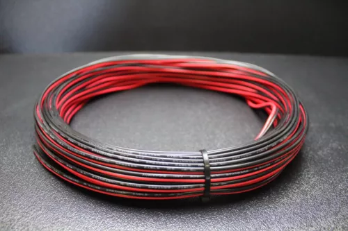 18 Gauge Red Black Speaker Wire Per 10 Ft Awg Cable Power Ground Stranded Copper