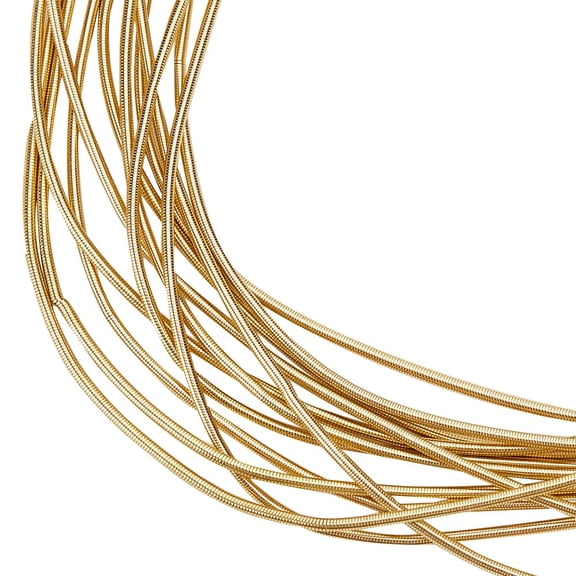 18 Gauge Round Soft Copper Wire Gold Spiral Copper Wire French Gold Copper Wire Metallic Wire for Garment Decoration Embroidery and Jewellery Making Gold 1box
