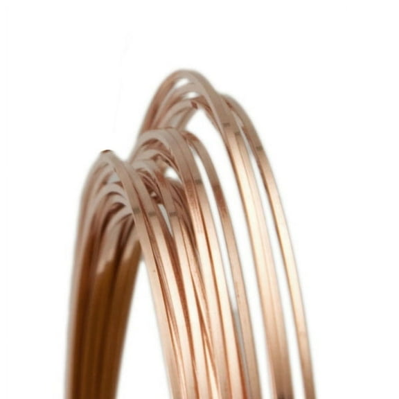 18 Gauge Square Half Hard 14/20 Rose Gold Filled Wire 25FT