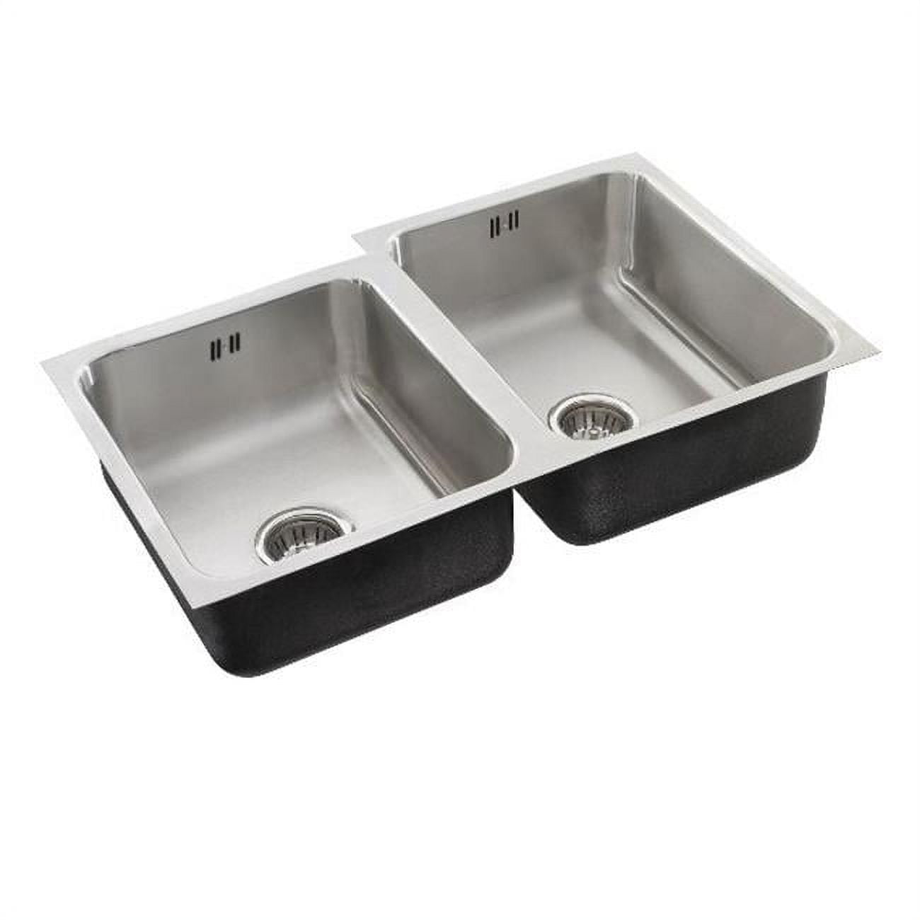 18 Gauge T304 Double Bowl Undermount Commercial Grade Offset Sink with