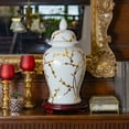thumbnail image 1 of Red Lantern 18" Gold Branches Temple Jar, 1 of 7