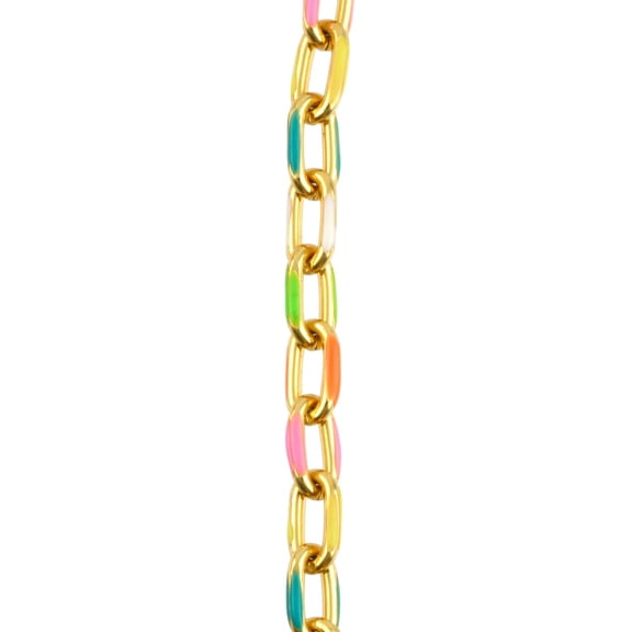 18" Gold Enamel Clip Chain by Bead Landing