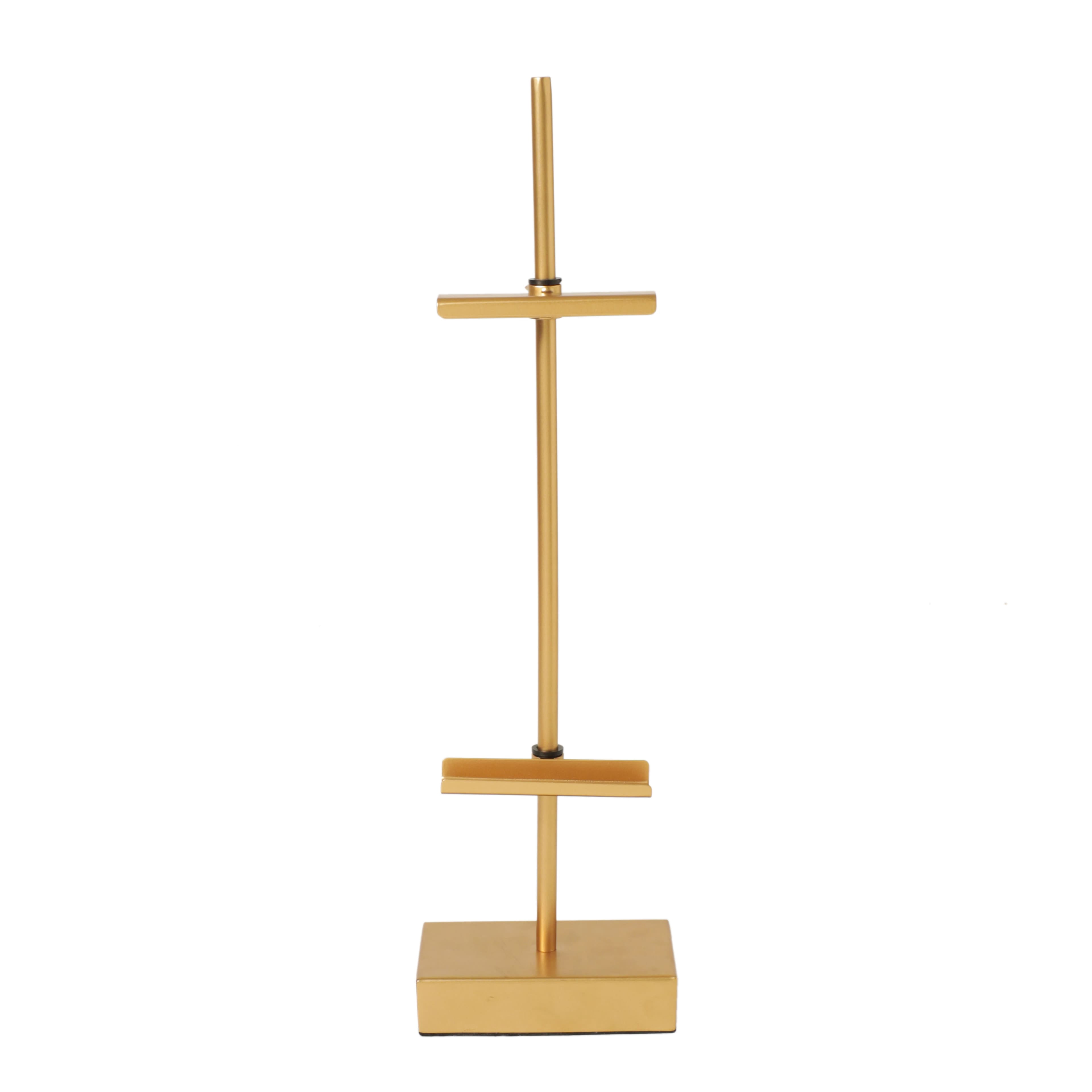 18" Gold Steel Adjustable Tabletop Easel by Studio Decor - Decorative Stand for Pictures - Frames - Books - Cards - Plates - 1 Pack