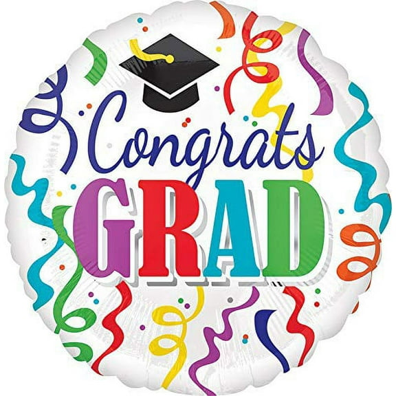 18" Grad Streamers Foil Balloon