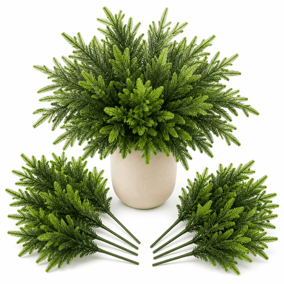 18" Gradient Greenery Norfolk Pine Stems