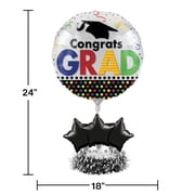 18 Graduation Congrats Grad Centerpiece Balloon Kit - Multicolor