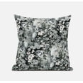 thumbnail image 1 of 18" Gray White Springtime Zippered Suede Throw Pillow, 1 of 3