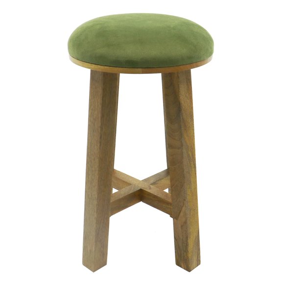 18" Green Mango Wood Stool by Ashland