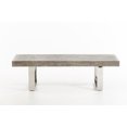 thumbnail image 1 of 18" Grey Brush Veneer and Stainless Steel Bench, 1 of 3