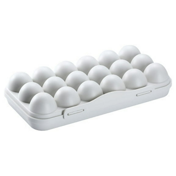 18 - Grid Egg Storage Box for Kitchen Refrigerator - Anti - Collision, Stackable, Keep Eggs Fresh