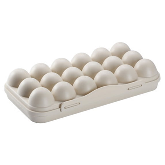 18 Grid PET Egg Storage Box for Refrigerator, Stackable Anti-Collision, Kitchen Egg Tray Organizer