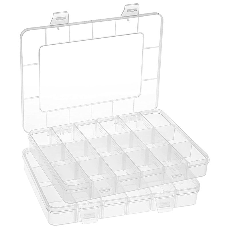 Moocorvic Small Capacity Organizer Box Plastic Storage Drawers Craft  Organizers and Storage,for Toys Earrings Kids, Foldable,Clear Window 