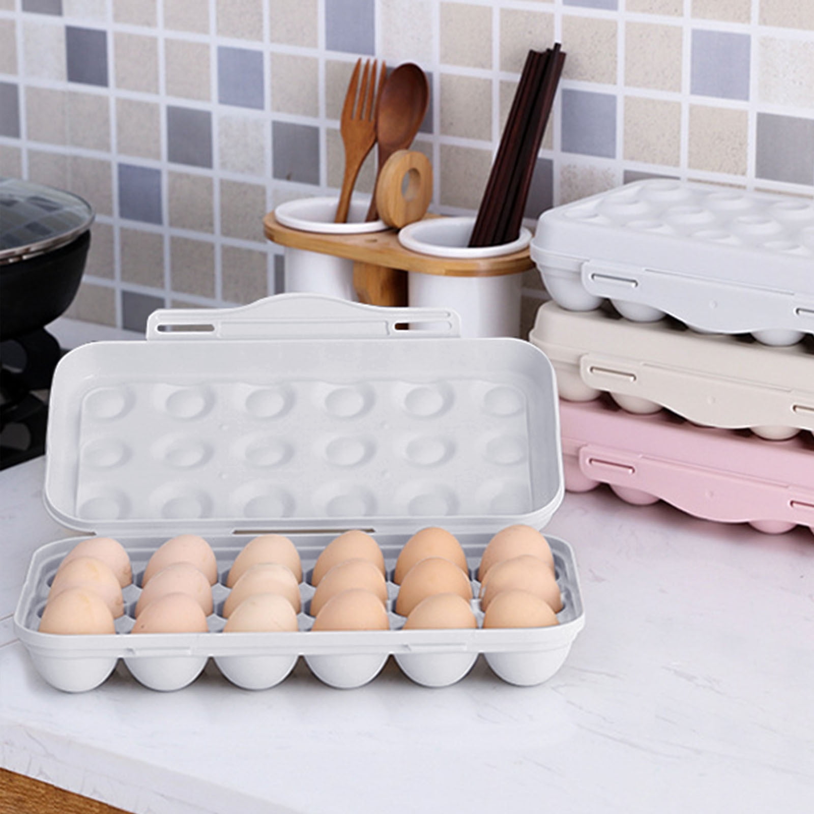 Double Layer Egg Storage Box Drawer Type Refrigerator Fresh Egg Organizer 32 Grids Thickened Egg Holder For Kitchen Accessors From 7,08 € | DHgate - View #6