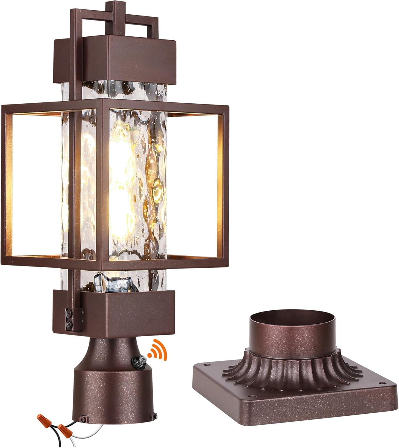 2 Pack Dusk to Dawn Outdoor Post Light, 450 mm, Waterproof Lamp Post Light Fixtures
