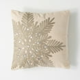 thumbnail image 1 of 18"H Sullivans Rhinestone Snowflake Pillow, Gray, 1 of 3