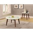 thumbnail image 1 of 18"H Wood Frame End Table with Tapered Legs, Marble Finish Side Table for Small Spaces, Living Room, Bedroom and Small Spaces, Easy Assembly, 1 of 4