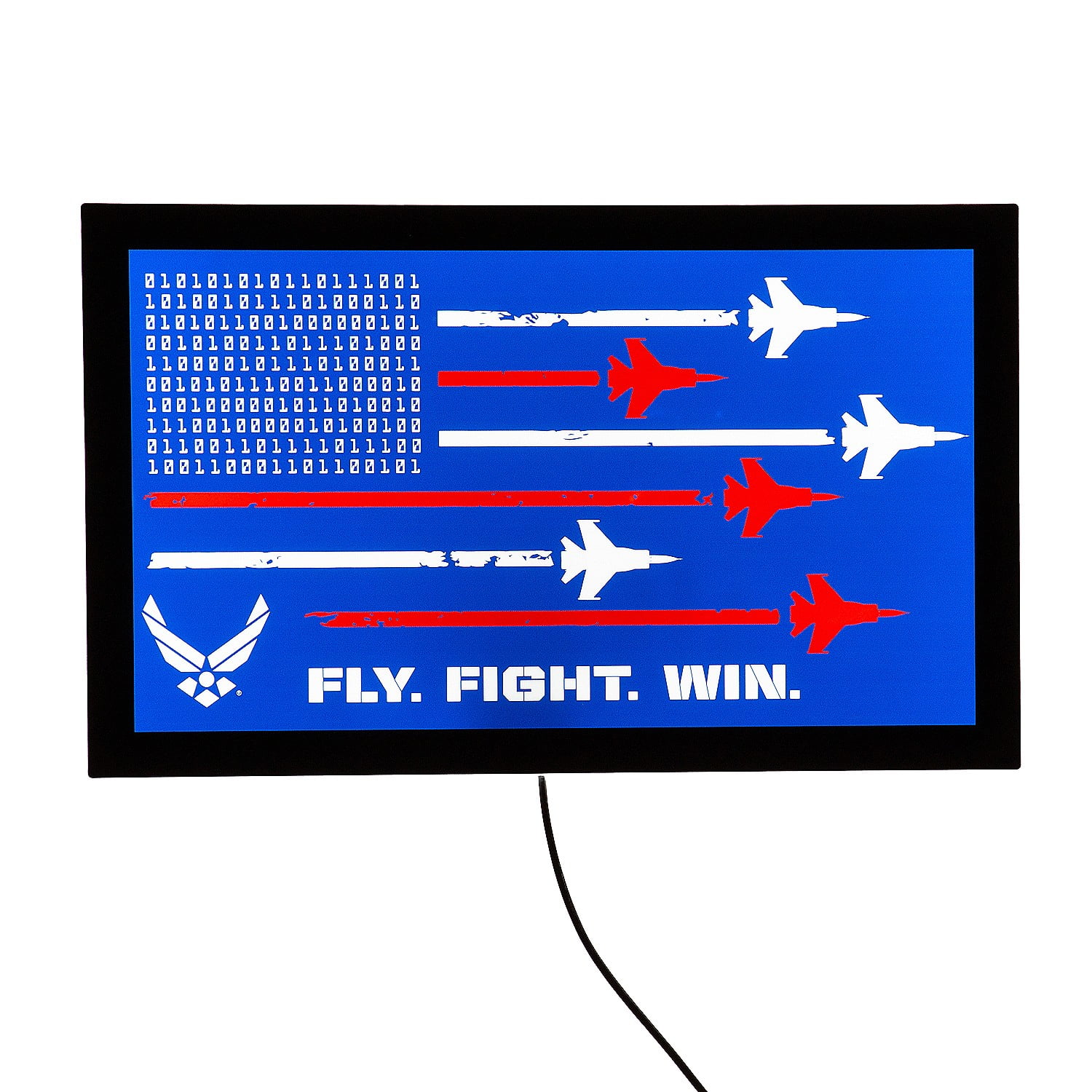18" x 15" Blue and Red Acrylic LED Patriotic Wall Decor