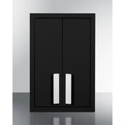 18" H x 12" W 2-door wall cabinet in black