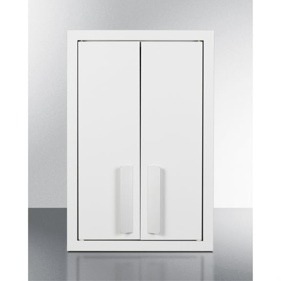 18" H x 12" W 2-door wall cabinet in white
