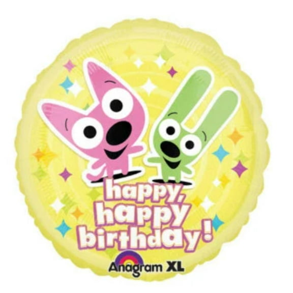 18" HOOPS AND YOYO Happy Birthday Balloon Party Supplies Decorations Foil Mylar Balloon