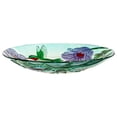 thumbnail image 1 of 18" Hand Painted and Embossed Glass Bird Bath, Hummingbird Oasis, 1 of 3